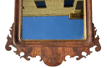Load image into Gallery viewer, 20th C Chippendale Antique Style Mahogany Mirror W/ Carved Crest