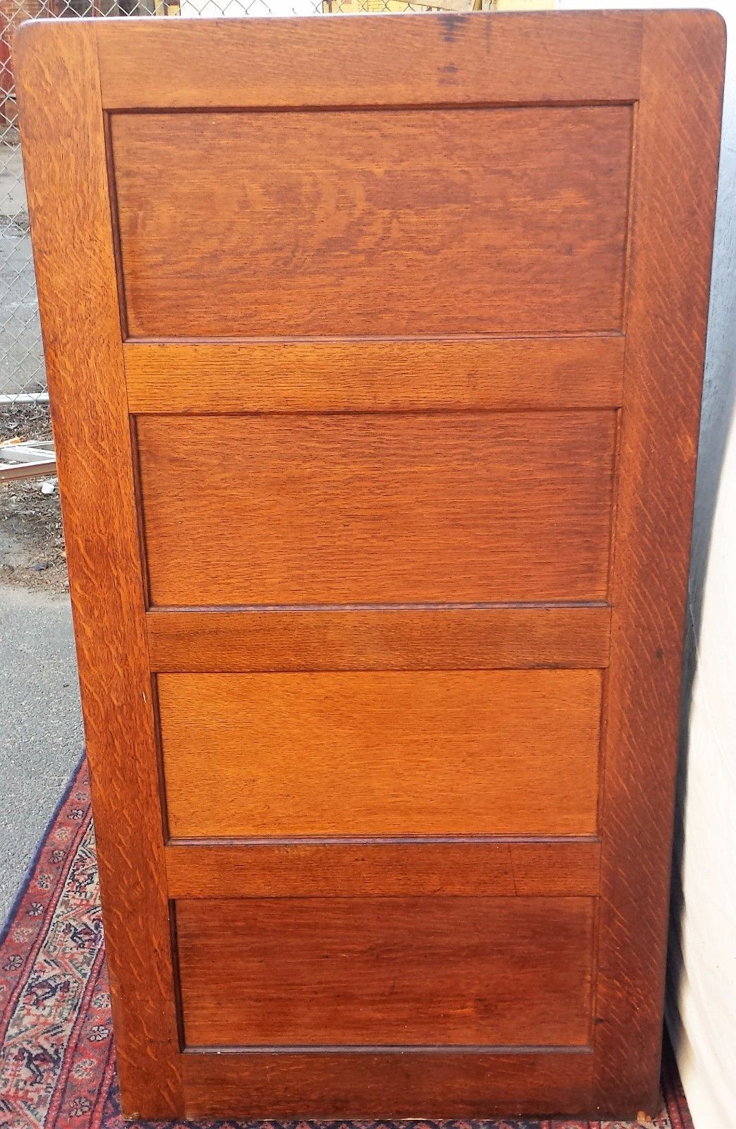 DOUBLE LEGAL SIZED ANTIQUE OAK FILE CABINET BY LIBRARY BUREAU CO