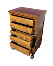 Load image into Gallery viewer, Antique Pennsylvania Empire Cherry &amp; Tiger Maple Diminutive Chest / Dresser