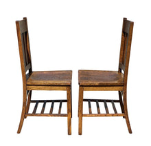 Load image into Gallery viewer, 20th C Antique Arts &amp; Crafts Set of 8 Tiger Oak Dining Chairs