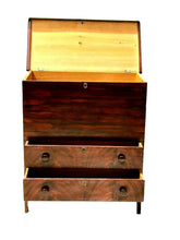 Load image into Gallery viewer, 19TH C ANTIQUE NEW ENGLAND GRAIN PAINTED PRIMITIVE PINE LIFT TOP BLANKET CHEST
