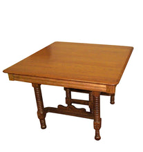 Load image into Gallery viewer, 19TH CENTURY EASTLAKE VICTORIAN OAK DINING ROOM TABLE &amp; LEAVES EXPERTLY RESTORED