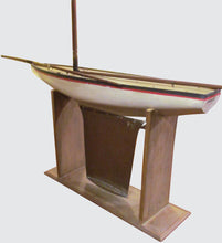 Load image into Gallery viewer, MONUMENTAL 53&quot; ANTIQUE POND BOAT WITH COPPER KEEL &amp; CRADLE