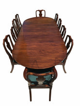 Load image into Gallery viewer, 20TH C HENKEL HARRIS DOUBLE PEDESTAL DINING SET ~ BANQUET TABLE &amp; 10 CHAIRS