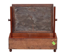 Load image into Gallery viewer, 19th C Antique Mahogany Inlaid Shaving Mirror With Drawers - Tabletop Mirror