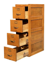 Load image into Gallery viewer, 20th C Antique Arts &amp; Crafts Tiger Oak File Cabinet