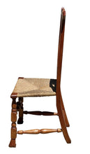 Load image into Gallery viewer, 18TH C ANTIQUE CHIPPENDALE MAPLE SIDE CHAIR W/ SPANISH FEET &amp; RUSH SEAT