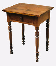 Load image into Gallery viewer, 19TH C ANTIQUE SHERATON COUNTRY PRIMITIVE NEW ENGLAND WORK TABLE / NIGHTSTAND