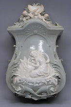 Load image into Gallery viewer, 19TH CENTURY FRENCH  SLIP DECORATED CELEDON GREEN LAVABO TANK WITH COVER