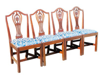 Load image into Gallery viewer, 20TH C CHIPPENDALE ANTIQUE STYLE SET OF 8 CHERRY DINING CHAIRS