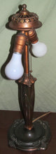 Load image into Gallery viewer, FABULOUS ART NOUVEAU REVERSE PAINTED PITTSBURGH LAMP WITH PAINTED LANDSCAPE