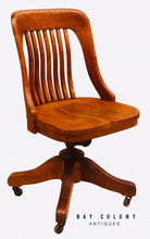 Load image into Gallery viewer, 20TH C ANTIQUE REMINGTON RAND OAK SWIVEL OFFICE CHAIR