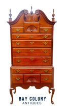Load image into Gallery viewer, 20th C Queen Anne Antique Style Mahogany Highboy Dresser / Chest
