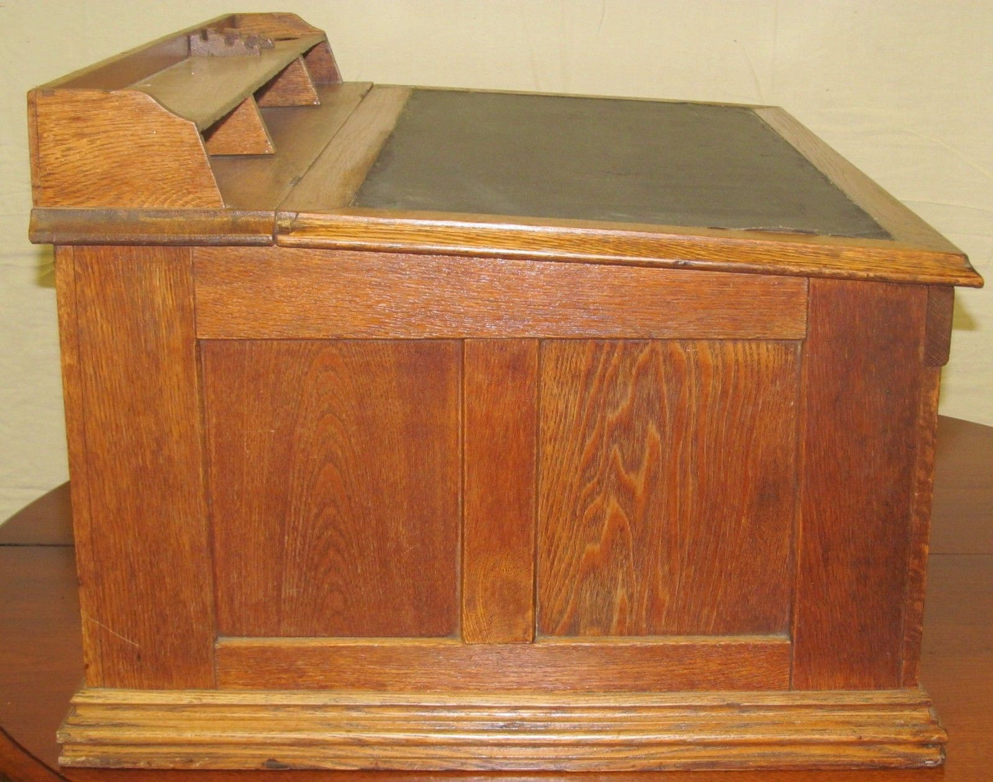 VICTORIAN OAK CLARK'S THREAD COMPANY ADVERTISING COUNTER TOP DESK DISPLAY