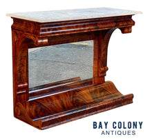 Load image into Gallery viewer, 19th C Antique Classical Mahogany Console Table / Server W/ Marble Top