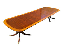 Load image into Gallery viewer, 20TH C FEDERAL STYLE COUNCILL CRAFTSMEN MAHOGANY 11 FOOT DINING / BANQUET TABLE
