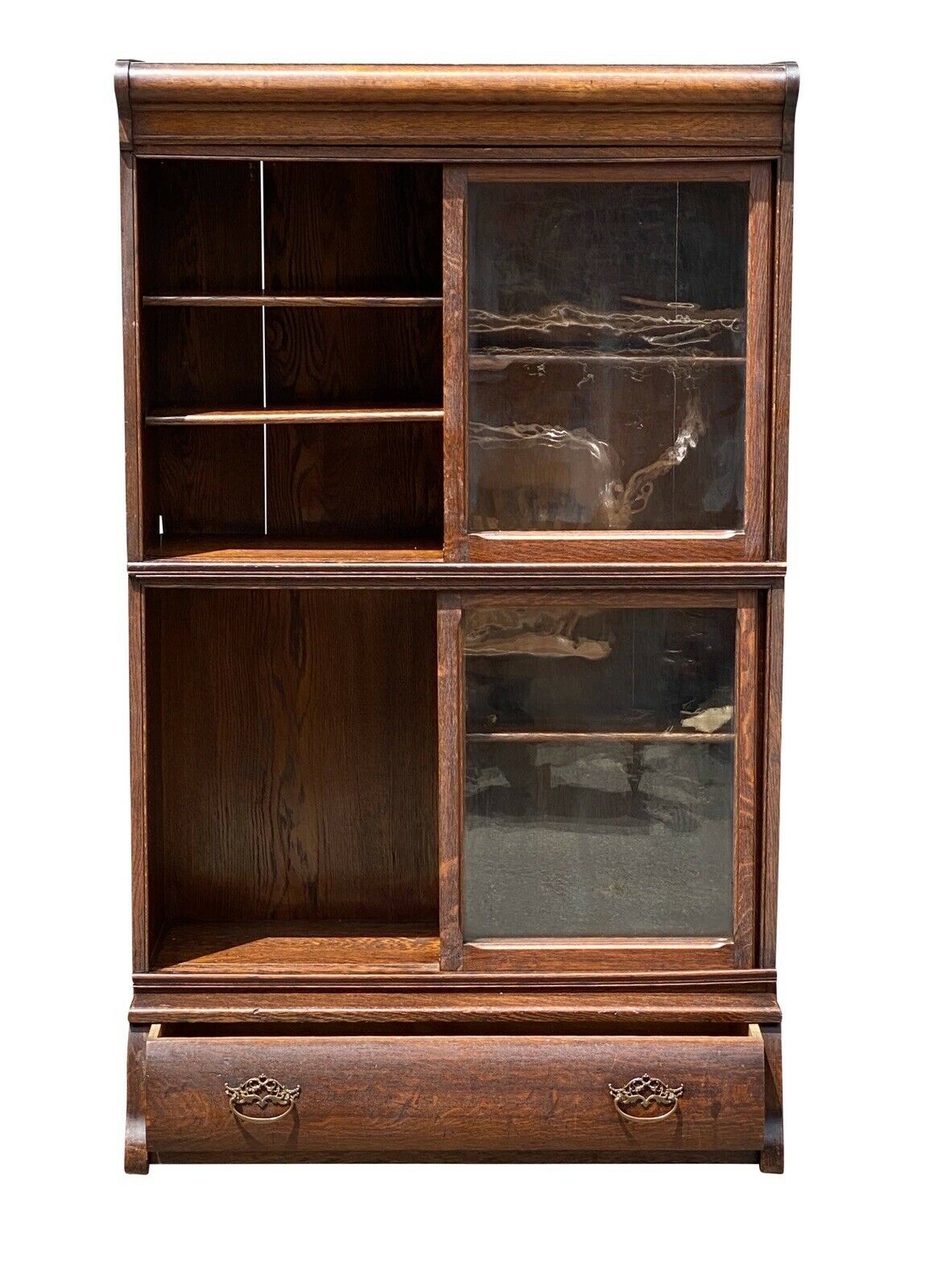 19TH C ANTIQUE VICTORIAN OAK DANNER STACKING BARRISTER BOOKCASE