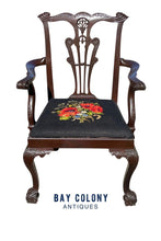 Load image into Gallery viewer, Late 19th Century Chippendale Mahogany Desk Chair - Elaborately Carved &amp; Rare