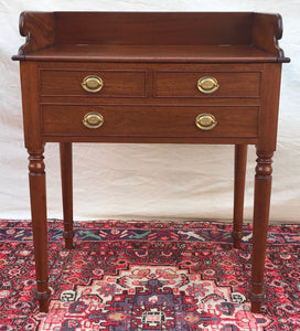 FINE CHIPPENDALE STYLED MAHOGANY VANITY-SHAVING STAND WITH SCROLLED GALLEY-LOOK!