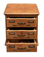 Load image into Gallery viewer, 20th C Antique Tiger Oak Desktop File Cabinet ~ Library Bureau Sole Makers