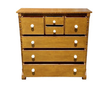 Load image into Gallery viewer, 19th Century Grain Painted Antique Chest of Drawers in Desirable Mustard Surface