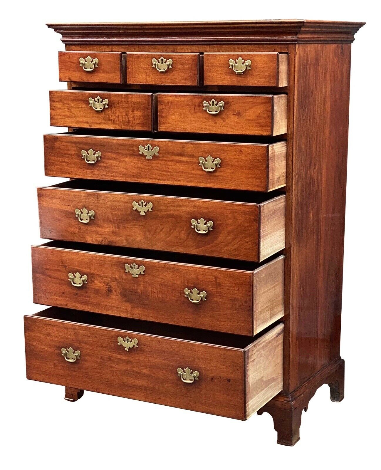 18th C Antique Pennsylvania Walnut Chippendale Chest of Drawers / Dresser