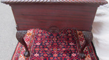 Load image into Gallery viewer, THE FINEST ANTIQUE SOLID MAHOGANY CHIPPENDALE PARTNERS DESK GRADOONED CARVED TOP