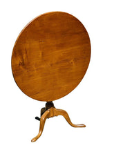 Load image into Gallery viewer, 18TH C ANTIQUE QUEEN ANNE NEW ENGLAND TIGER MAPLE TILT TOP TEA TABLE
