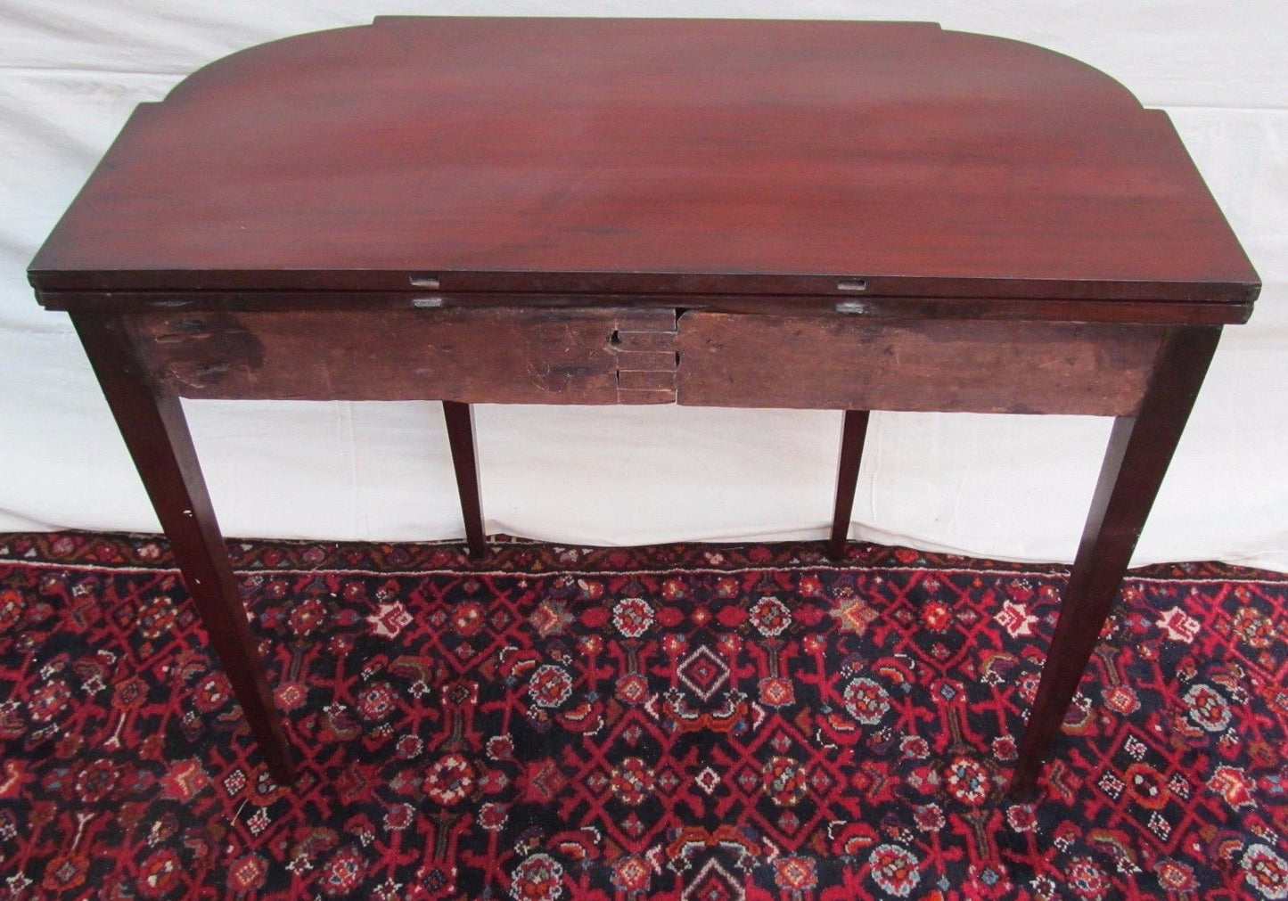 18TH CENTURY INLAID MAHOGANY MASSACHUSETTS HEPPLEWHITE GAME TABLE-FINEST ITEM!