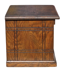 20th C Antique Industrial Oak 2 Drawer Desktop Brown & Besly Letter File Cabinet