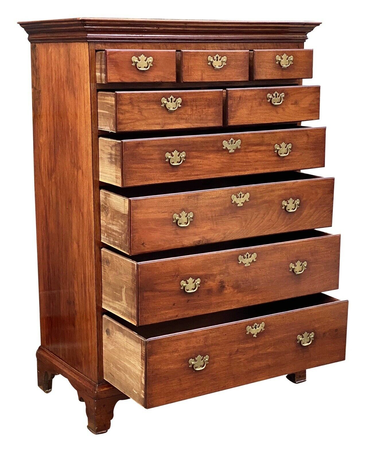 18th C Antique Pennsylvania Walnut Chippendale Chest of Drawers / Dresser