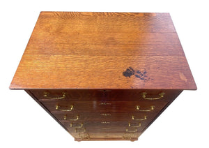 Antique Victorian Tiger Oak Lingerie Chest / Dresser
