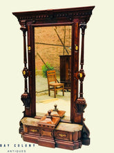 Load image into Gallery viewer, 19TH C ANTIQUE VICTORIAN RENAISSANCE REVIVAL THOMAS BROOKS WALNUT HALL TREE