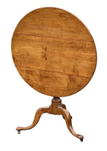 Load image into Gallery viewer, 18th C Antique Queen Anne Pear Wood Tilt Top Tea Table