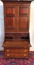 Load image into Gallery viewer, ULTRA RARE 18TH CENTURY CHERRY CONNECTICUT HEPPLEWHITE DOUBLE BLANK DOOR DESK