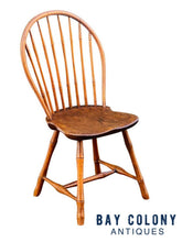 Load image into Gallery viewer, 18TH C ANTIQUE NEW ENGLAND BAMBOO CARVED SACK BACK WINDSOR CHAIR