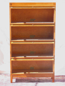 ARTS & CRAFTS GLOBE WERNICKE TIGER OAK MISSION BARRISTER BOOKCASE-EXTRA CHOICE
