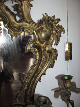 Load image into Gallery viewer, FINE 19TH CT FRENCH BRASS ROCOCO BRASS MIRROR IN NICE GOLD DORE WASH