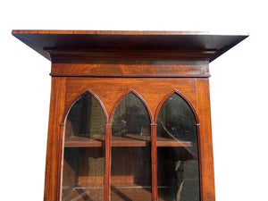 19th C Antique Salem Ma Mahogany Maritime Campaign Bookcase / Cabinet ~ Nautical