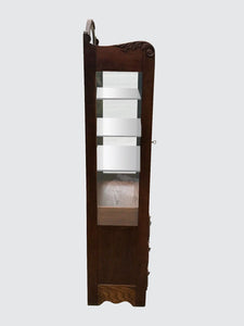 EARLY 20TH C. OAK MEDICAL / PHYSICIANS CABINET BY FRANK S BETZ CO - CHICAGO, IL
