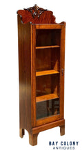 Load image into Gallery viewer, Antique Victorian Tiger Oak Glass Door China Cabinet / Bookcase
