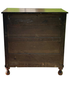 Antique Federal Bird's Eye Maple Chest of Drawers / Dresser on Cannonball Feet