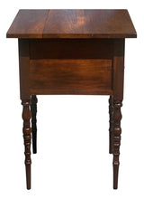 Load image into Gallery viewer, 19TH C ANTIQUE FEDERAL PERIOD VIRGINIA WALNUT 2 DRAWER WORK TABLE / NIGHTSTAND