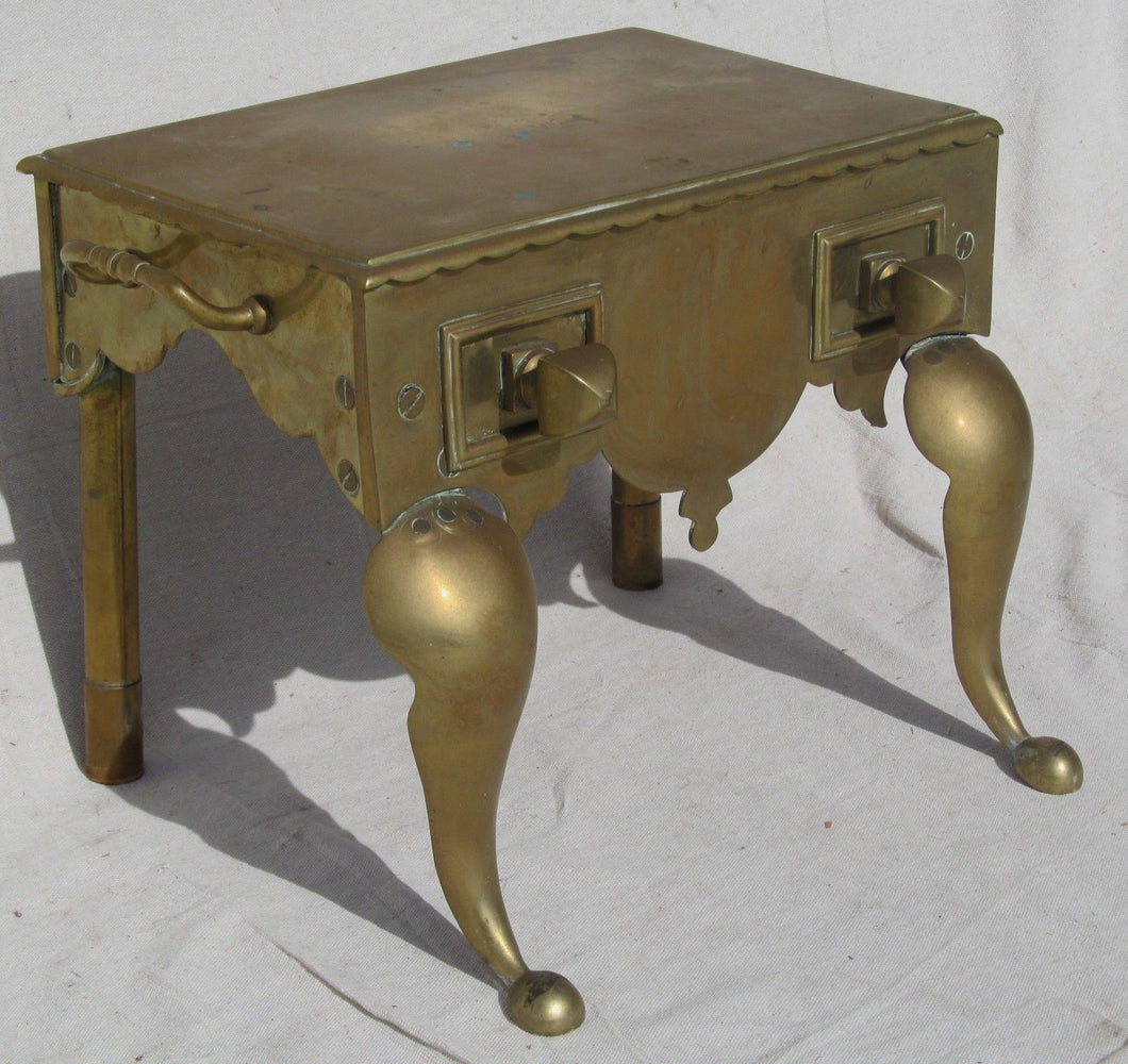 EARLY 19TH CENTURY ENGLISH REGENCY PERIOD BRASS FOOTMAN-HAND CRATED