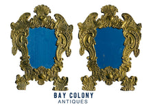 Load image into Gallery viewer, 18th C Pair of Antique Dutch Embossed Brass Repousse Wall Mirrors Dated 1747