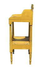 Load image into Gallery viewer, 19TH C ANTIQUE COUNTRY PRIMITIVE FANCY PAINT SHERATON WASH STAND / BASIN