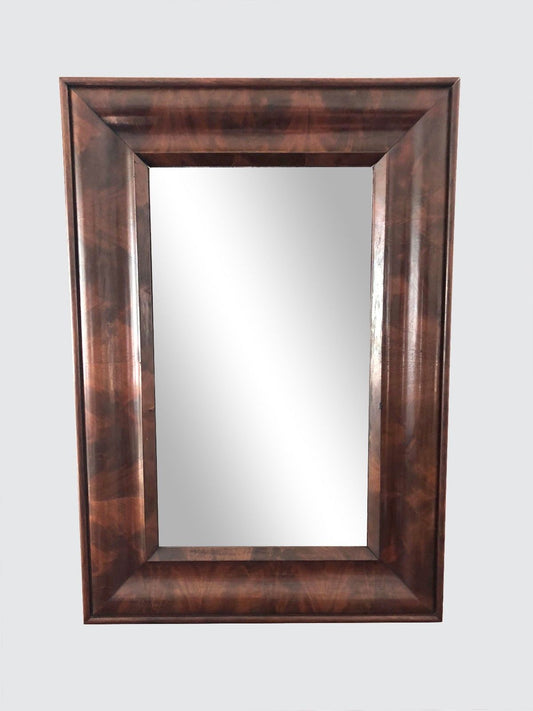 EARLY 19TH CENTURY CLASSICAL HEAVY PLATE BEVELED GLASS MIRROR