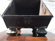 Load image into Gallery viewer, EXCEPTIONALLY 19TH CENTURY NICE TOLE PAINT DECORATED LIGHT TIN COAL HOD W/TRAY