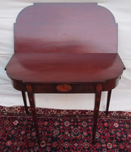 Load image into Gallery viewer, 18TH CENTURY INLAID MAHOGANY MASSACHUSETTS HEPPLEWHITE GAME TABLE-FINEST ITEM!