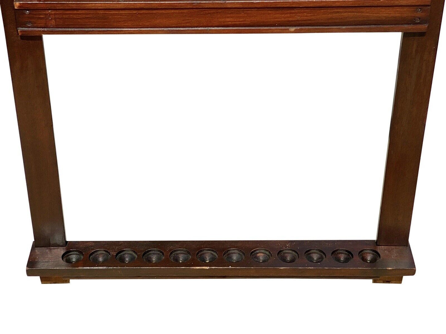 Antique Arts & Crafts Mahogany Brunswick Balke Collender Billiard's Rack